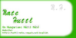 mate huttl business card